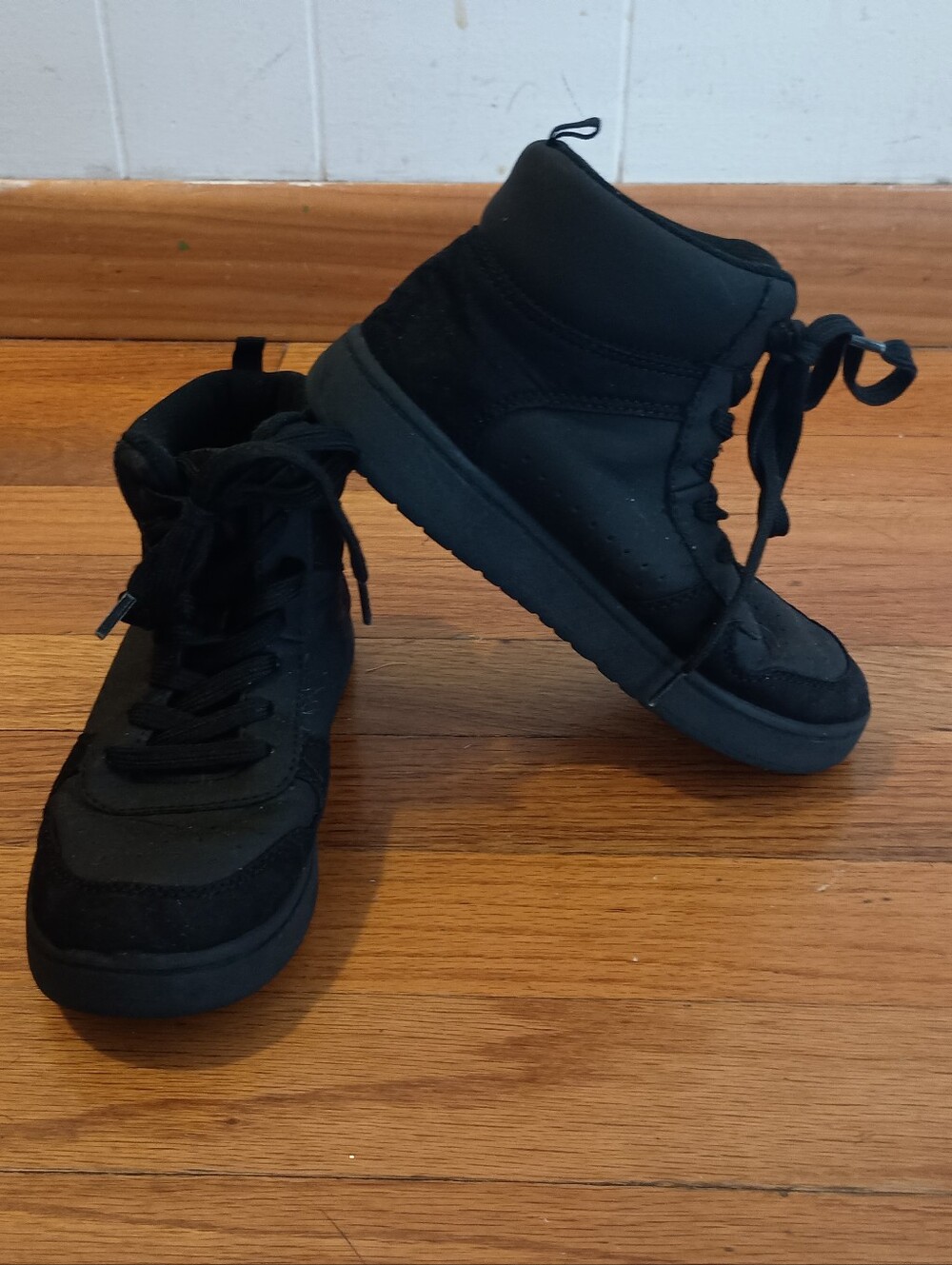Gap Kids Black High-Top Sneakers - All-Black Casual Shoes 13